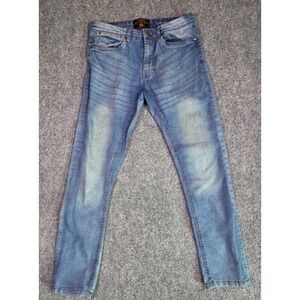 Copper & Oak Slim Straight Jeans Mens 30x30‎ Blue Medium Wash Denim